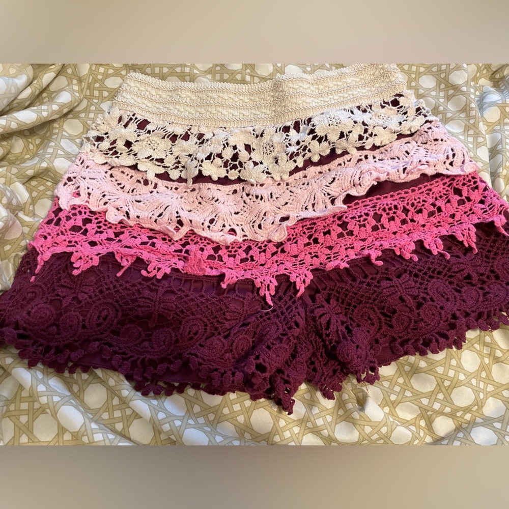 Rue21 Barbiecore Crochet Shorts
